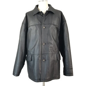 Alexander LLoyd Jacket Coat Men's 3XL extra large black Leather insulated winter